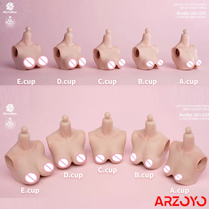 

In Stock Worldbox 1/6 Female Replacement Accessories Big Breast Bust D Cup E Cup Model Fit AT201 AT202 AT203 Action Figure Body