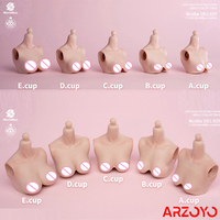 In Stock Worldbox 1/6 Female Replacement Accessories Big Breast Bust D Cup E Cup Model Fit AT201 AT202 AT203 Action Figure Body