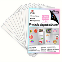 KRYON 5 PCS 8.5x11 inch 216x279mm Glossy Printable Magnetic sheets16 mils thickness Magnet Photo Paper for Inkjet Printers