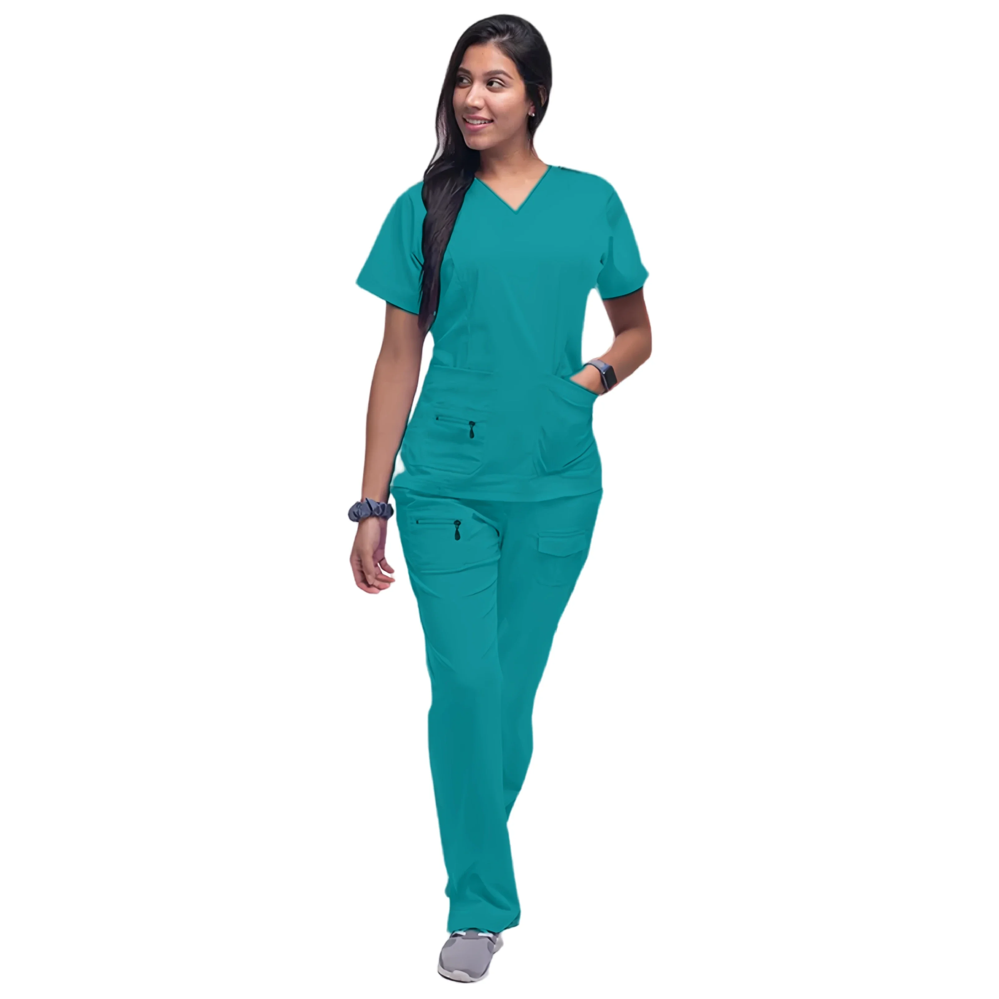 Ultime uniformi per scrub Set Uniformi chirurgiche per infermiere Camicetta da medico Donna Scrub ospedaliero Set con maglietta clinica per dentista tascabile