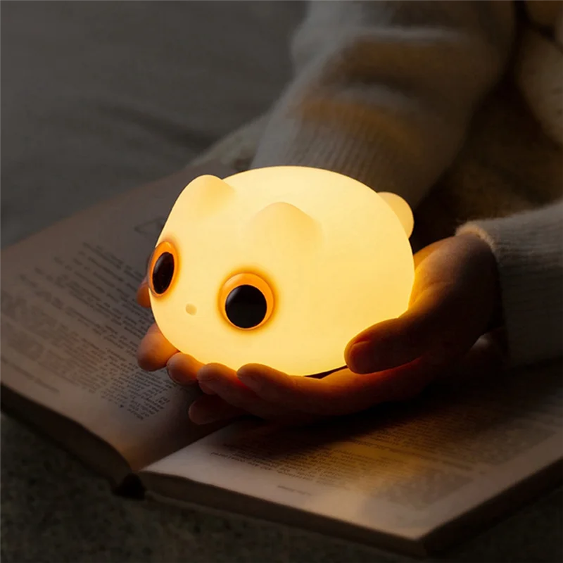 

【Superdeals】Cat Silicone Night Light USB Rechargeable Desk Bedside Sleep Night Lamp Pet Birthday Gift Night Light