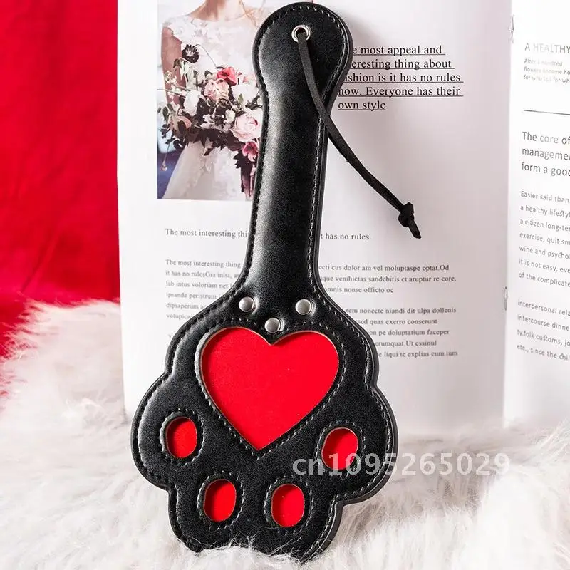 Fouet en forme de patte de griffe de chat en cuir PU, pagaies de fessée de cul, sexy, amour adulte, BDSM, oubfor, jeu, fétiche, raquette, jouets pour couples