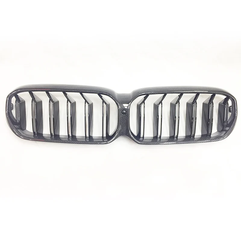 

G30 Double Slat Carbon Fiber Front Bumper Grille for BMWs 5 Series G30 G31 F90 M5 LCI 2020-2023 Car Parts