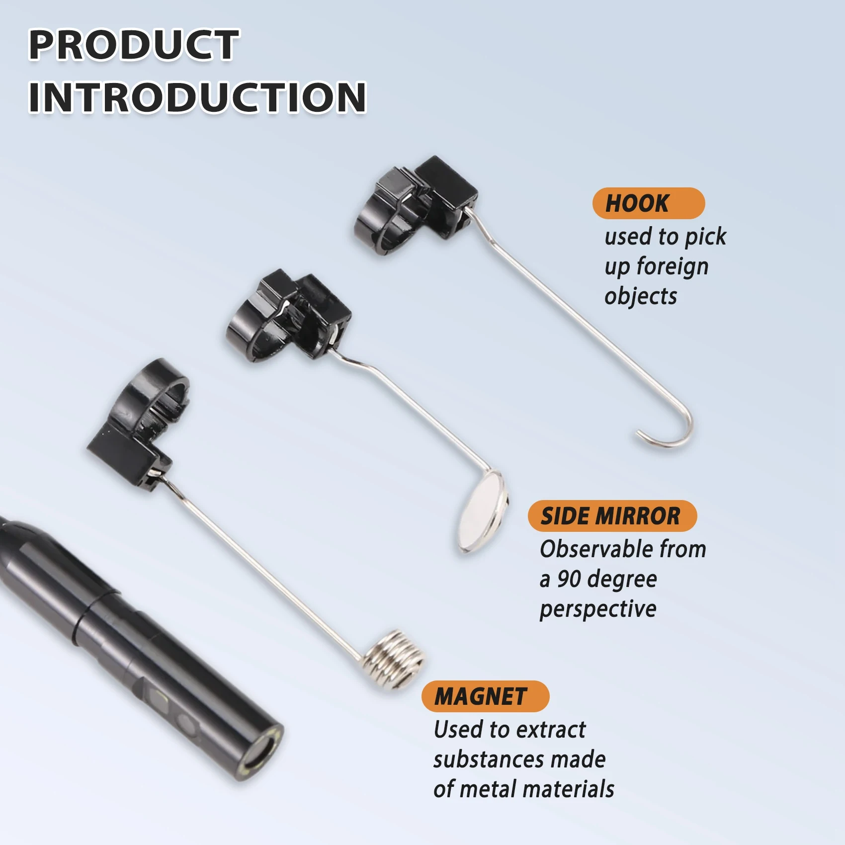 New Tech Industrial Endoscope Camera 4.3In IPS Screen 1080P IP67 Waterproof With Dual Lens For Pipe Sewer Inspection Car Repair