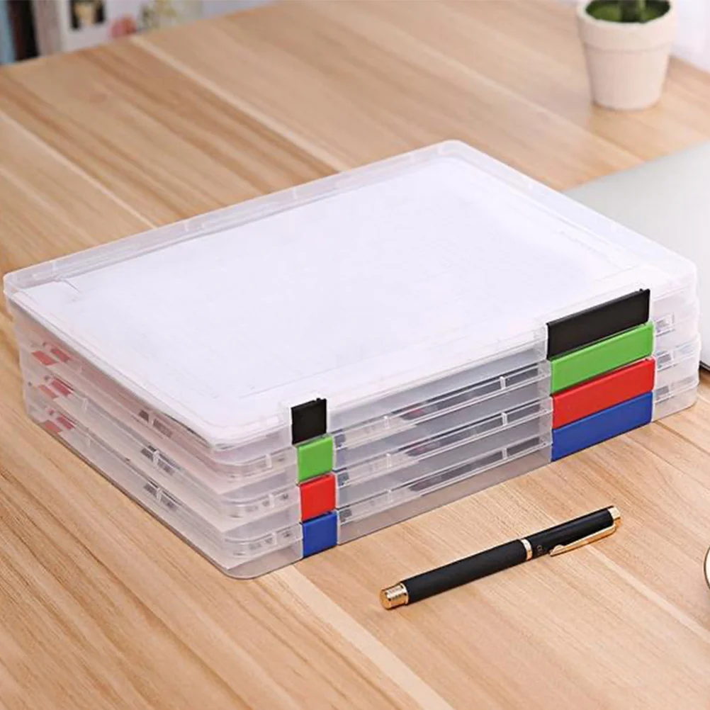 

2 Pcs Storage Paper Box Boxes Plastic Folder ganizer Lightweight Document Case Holder Archive Box Paper Container
