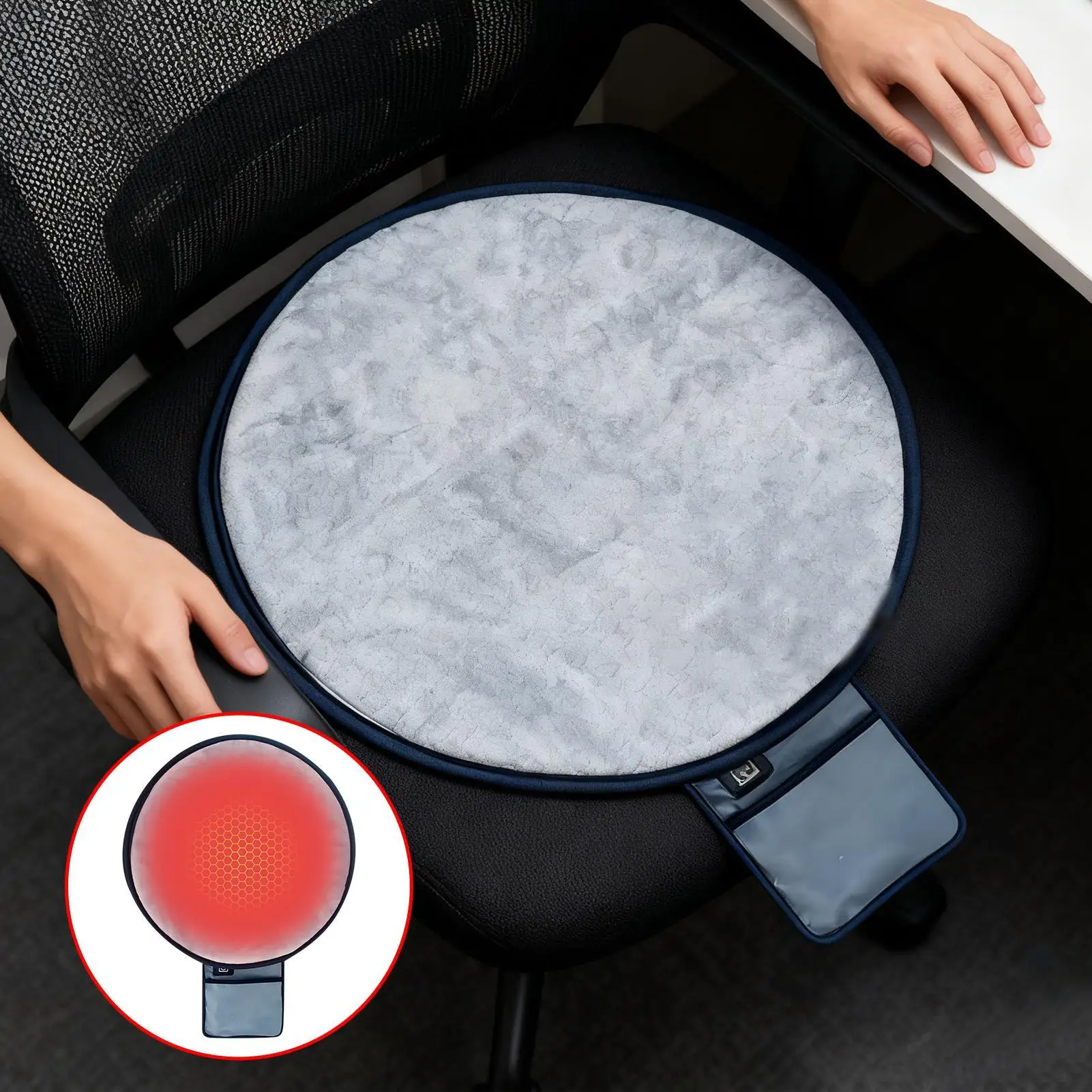 Pet Heating Pad Winter Chair Mat With 3 Temperature Settings Cold Weather Seat Cushion For Pet Women Men Drivers Office Parents