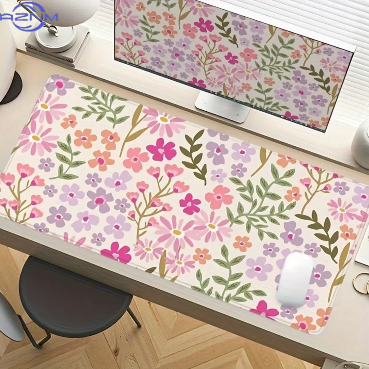 Daisy Floral Print Mouse Pad Non Slip Rubber Base Sturdy Smooth Mat for Office and Home Desktop