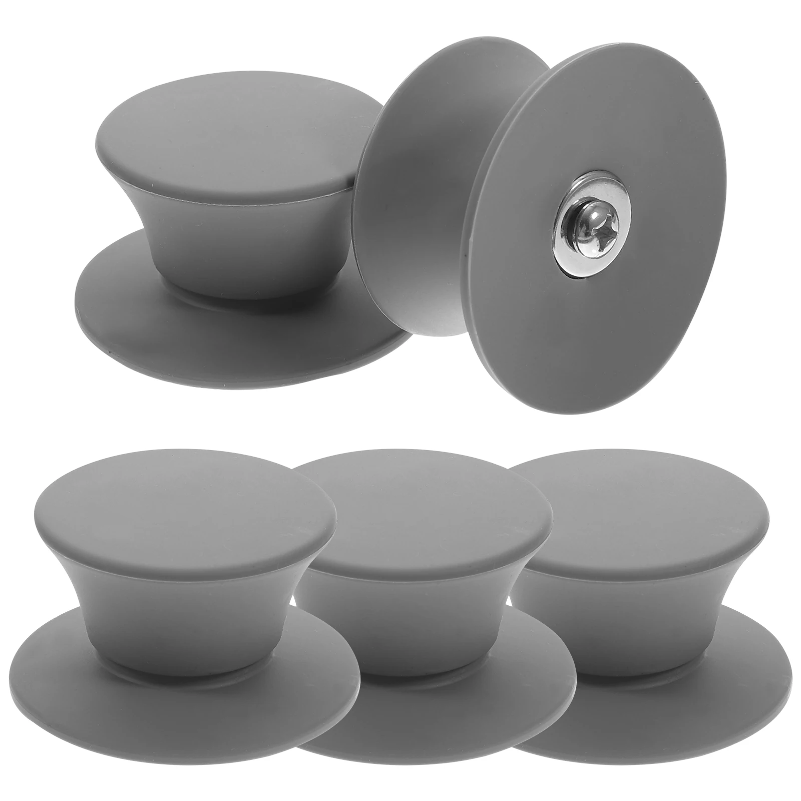 

5 Pcs Silicone Pot Lid Top Bead Anti-scald Pan Handle Knob Grip Heat-resistant Cover Handles Cake