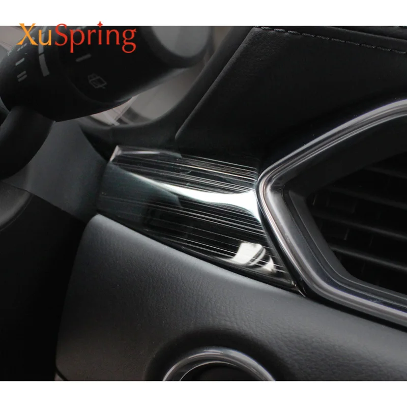 Car Center Control Edge Trim For Mazda 2017-2020 2021 2022 2023 CX-5 CX5 KF LHD Cover Interior Dashboard Garnish Sticker Strips