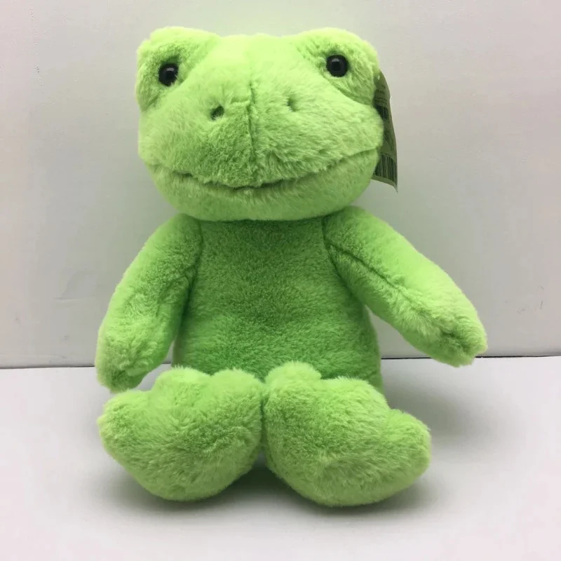 

35/40cm Funny Cute Green Frog Plush Toy Soft Plushie Stuffed Frog Figure Carton Animal Doll For Children Christmas Gift