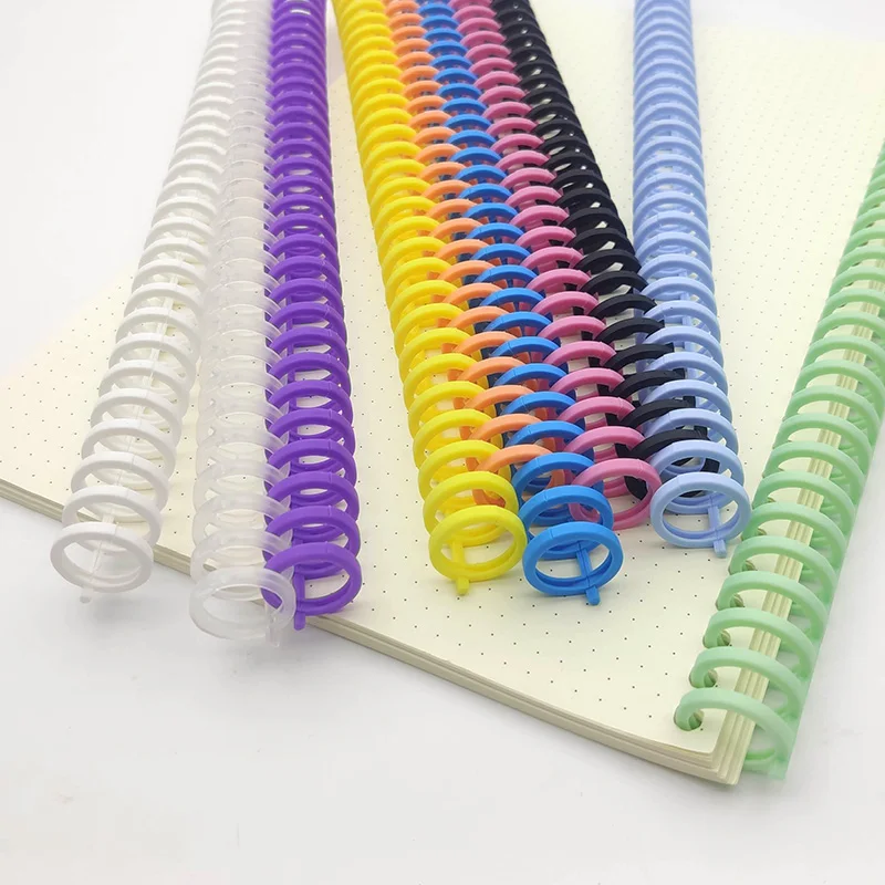 10pcs 16mm 30 Hole Plastic Binding Clip Loose-leaf Binding Strip Removable Notebook Ring Bind Buckle Clips School Office Binder