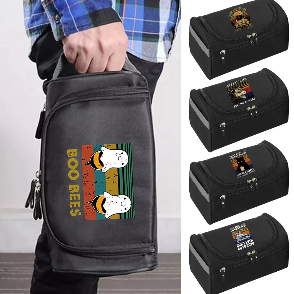 Large Capacity Wash Bag Portable Long Travels Arranging Multiple Care Items Pew Pattern Travel Bag for Cross City New Tours Bag