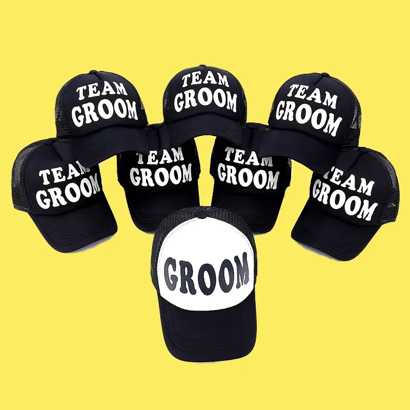 Personalized Bride to Be Groom Groomsman Bridesmaid Party Hats for Bachelorette Hen Night Wedding Engagement Bridal Shower Decor