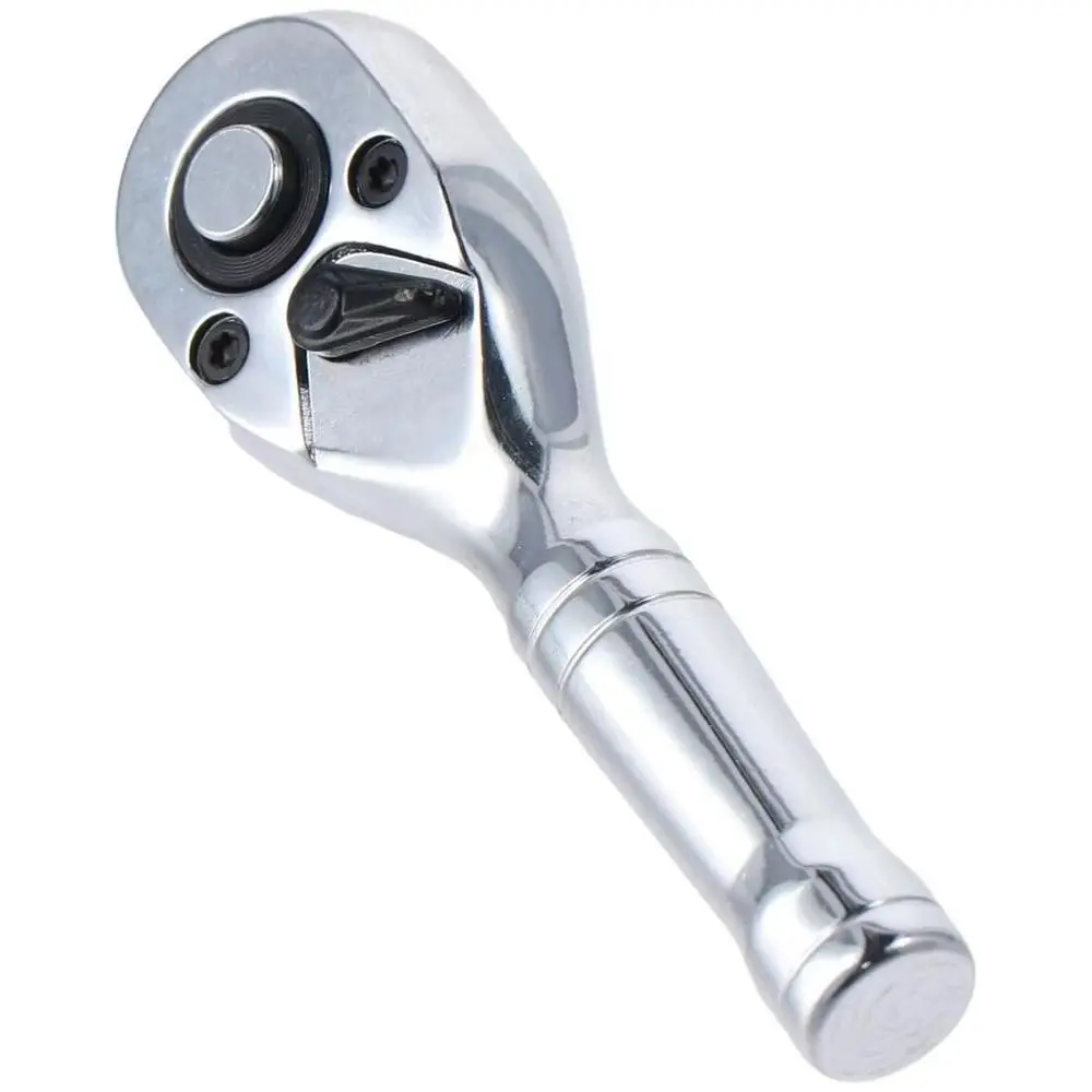 72 Teeth Mini Ratchet Wrench Short Handle 1/4 3/8 1/2 Inch Drive Stubby Ratchet Spanner Quick-Release Head Compact