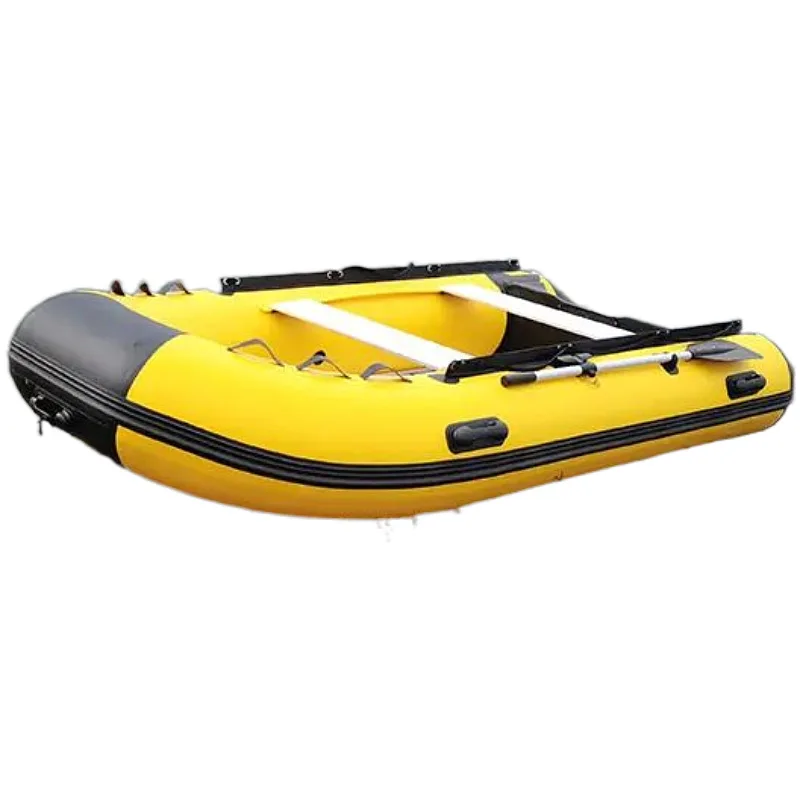 B08 Flood Control Emergency Aluminum Alloy Bottom Charge Boat Inflatable Rubber Boat Lifeboat Canoe