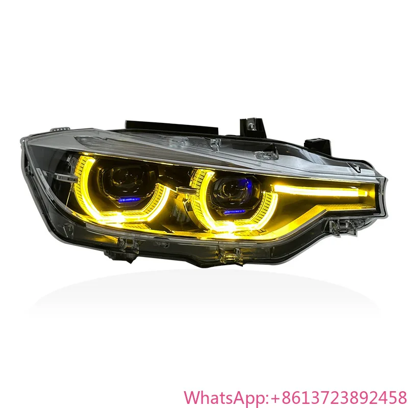 

For Suitable for 2013-2018 BMW 3 Series F30 F35 12V New Headlight Assembly Lens LED Spoon Yellow White Daytime Headlamp