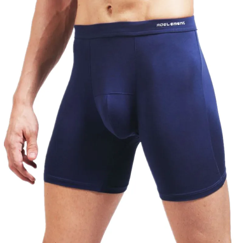 Männer Unterwäsche Boxer Shorts Hombre Atmungsaktive Modale Höschen Mann Solide Beutel Mittleren Langen Bein Unterhose Männlich Große Größe 3XL-7XL