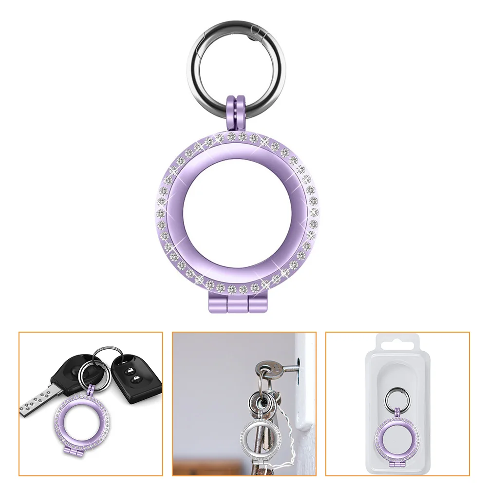 

Metal Tracker Case Protective Cover Device Durable Full Protection Easy Attach Key Hook Practical Accessory Creative