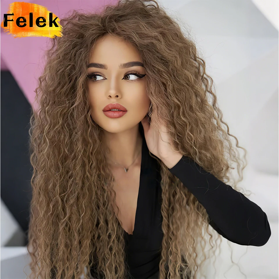 Ombre Brown Ariel Curl Плетение волос 22 30 дюймов Волна воды Твист Вязание крючком Волосы Синтетические вязанные крючком косы Розовые афро кудри