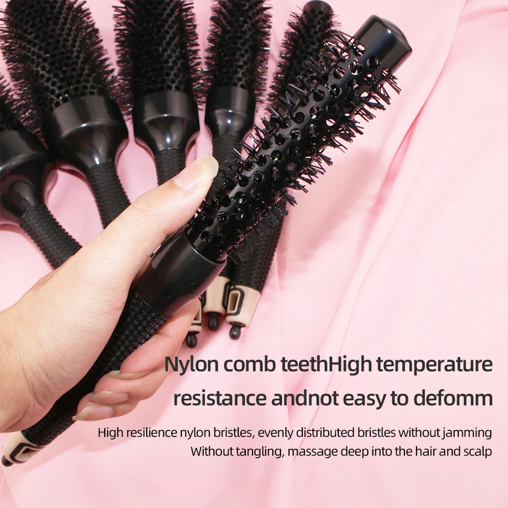 أسطوانة شعر أسطوانية للجنسين من Gute: ABS + مطاط + نايلون أسود لتجعيد الشعر/الموجات الداخلية/البوب، صالونات التجميل المضادة للكهرباء الساكنة/الاستخدام المنزلي #2