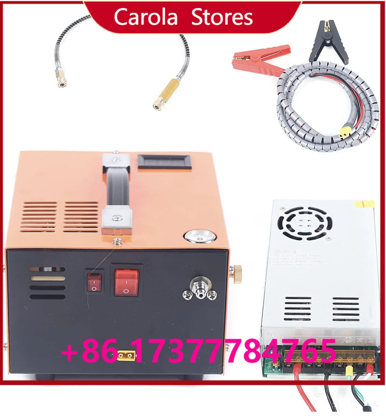 PCP High Pressure Air Compressor 300Bar 4500PSI 30MPa, Color Bullet Air Tank,  Portable PCP Air Pump