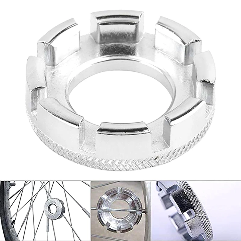 

1/3pcs Bike Wheel Rim Wrench Mini Adjuster Spanner 8 Way Groove Bicycle Spoke Tension Wrench Bike Demolition Axis Repair Tools