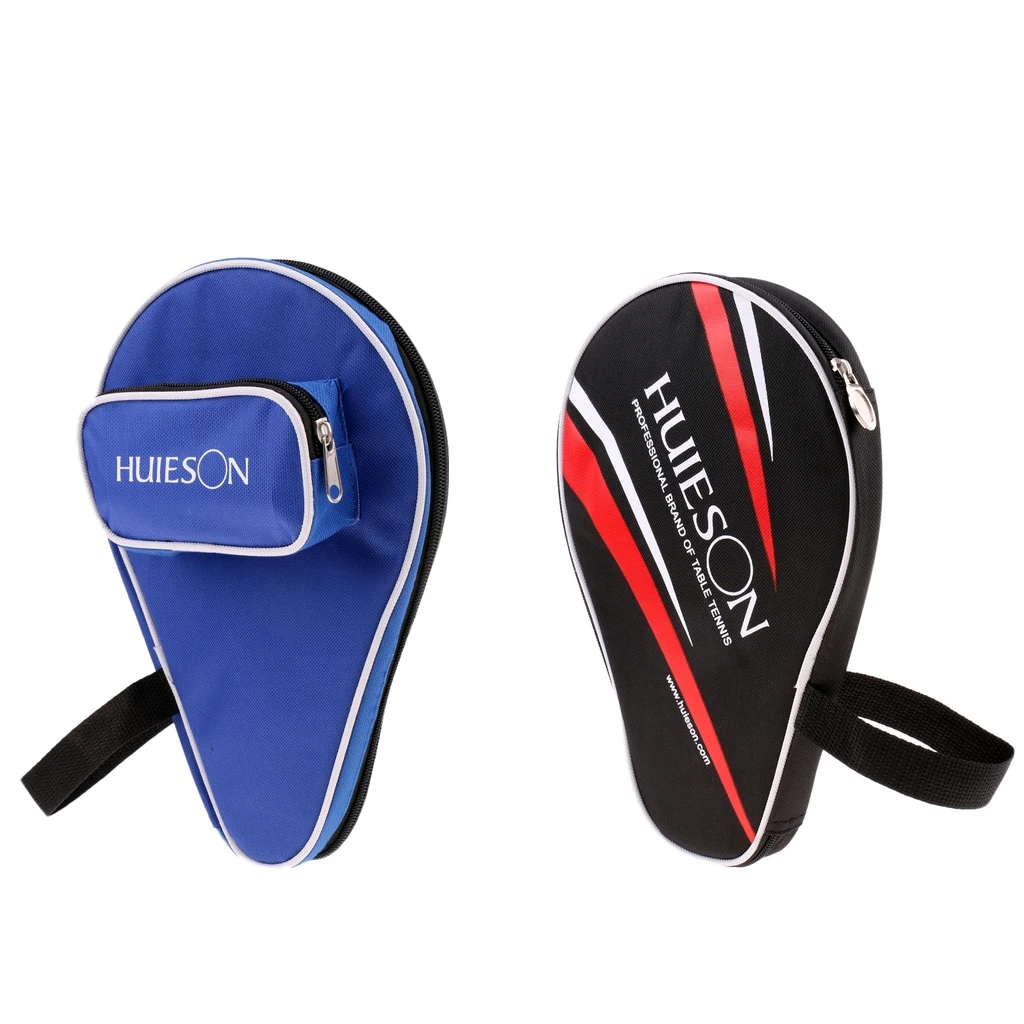 Table Tennis Racket Case with Ball Pocket Shockproof Oxford Cloth Paddle Bag for Table Tennis Balls and Rackets
