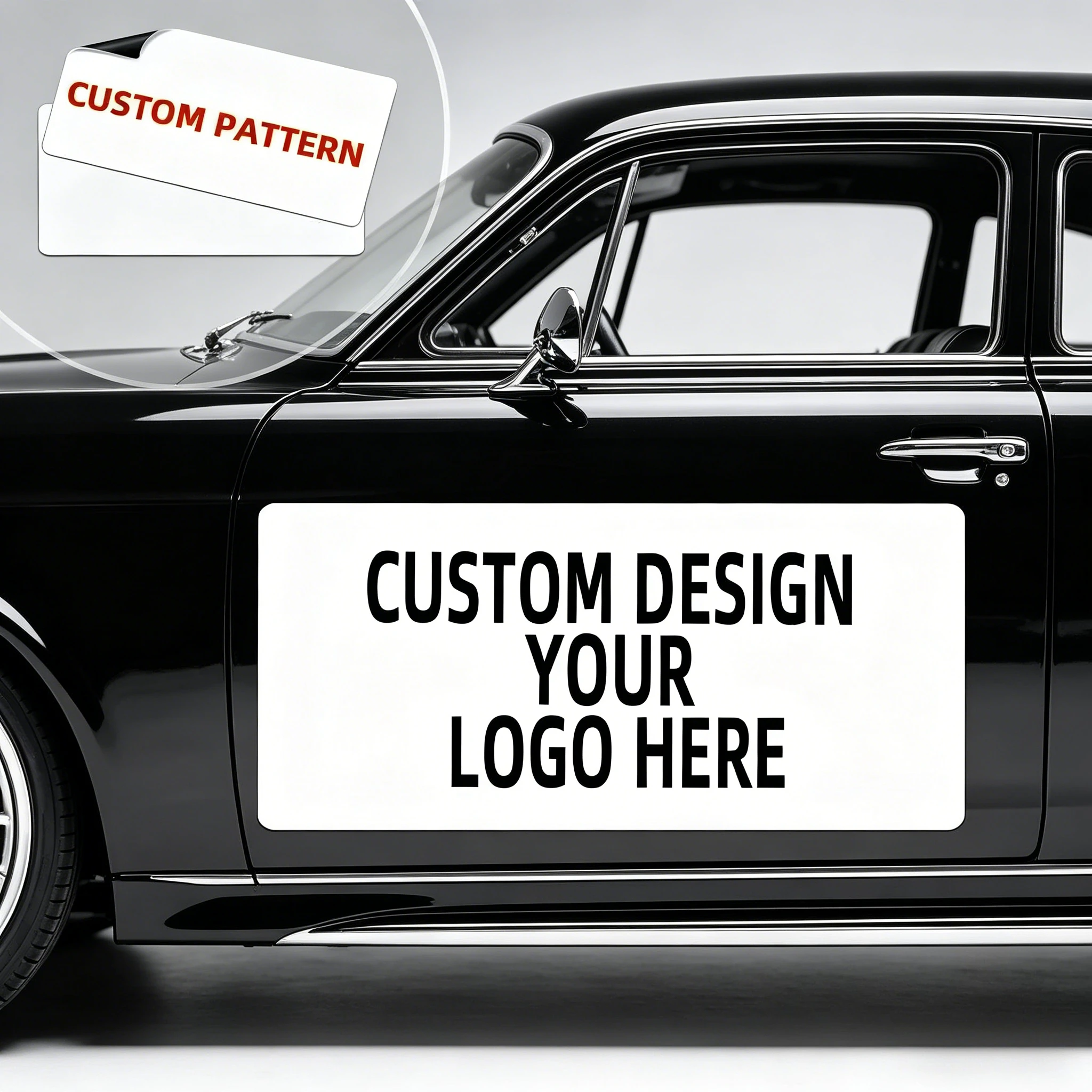 Personalized Custom Magnetic Sticker DIY Car Window Decal Design Your Own Business Sign Vinyl Sheet For Cup Gift