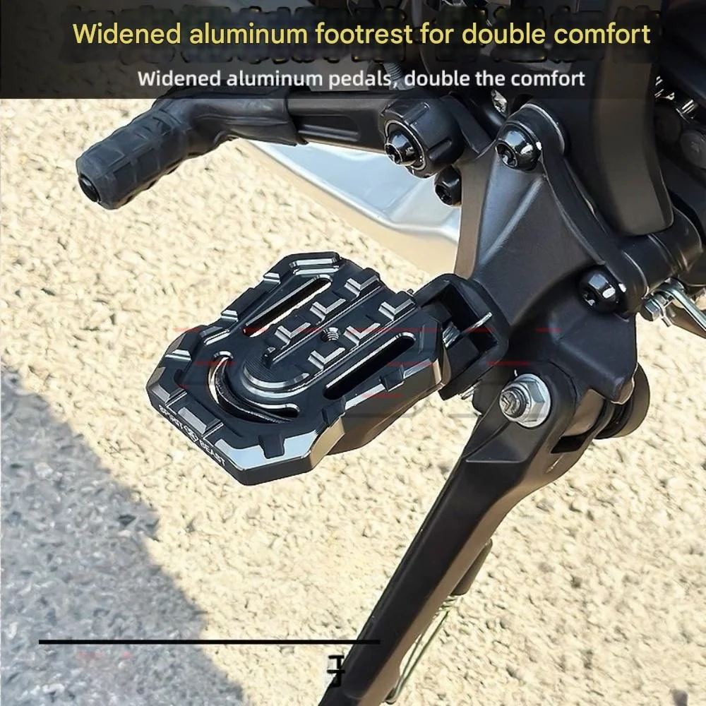 For ZONTES 703F ZT703‑F Modified Front Rear Footrests Widened Enlarged Non‑Slip Left Right Foot Pegs