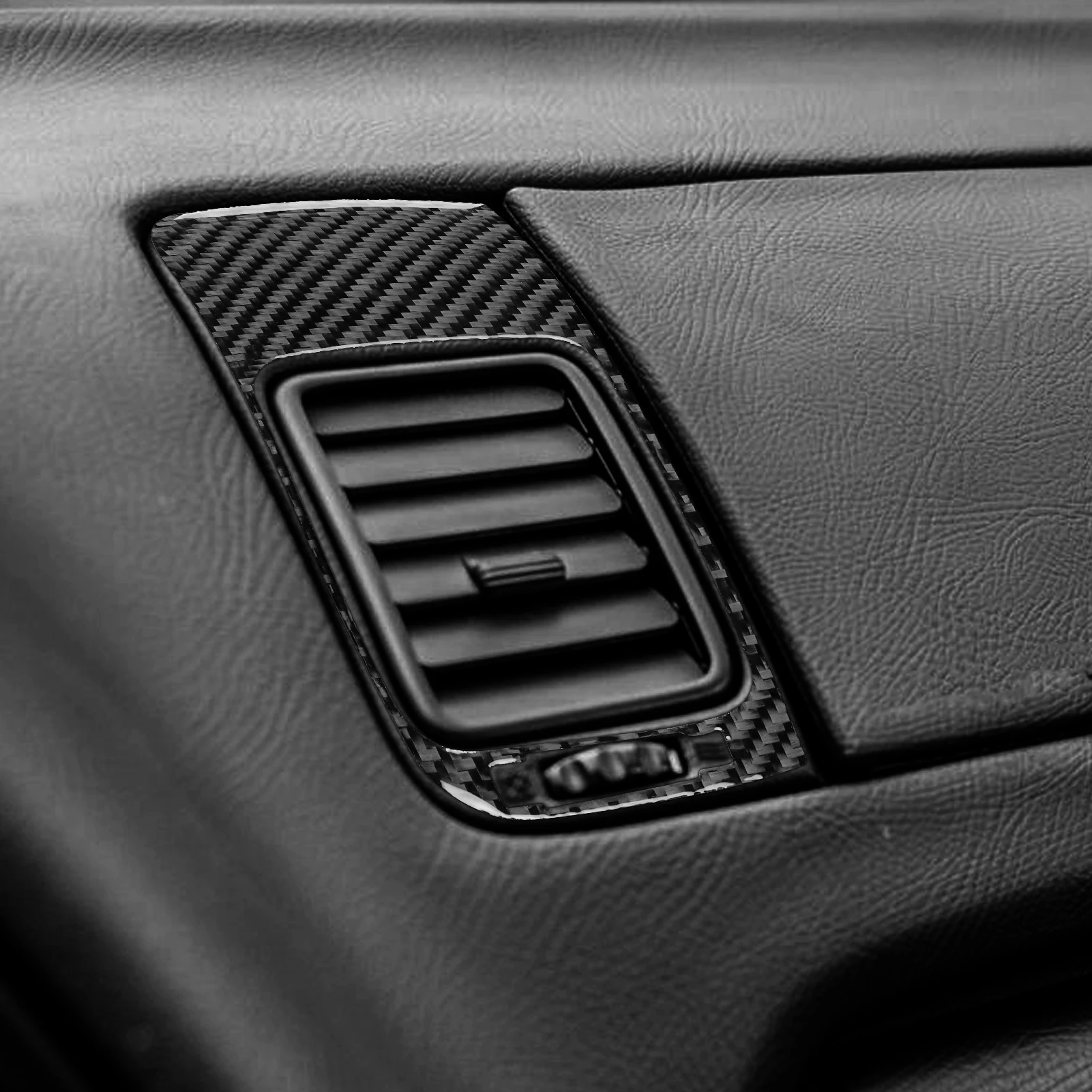 Real Carbon Fiber Car Accessories Passenger Air Vent Soft Cover Sticker For Toyota Supra MK4 JZA80/A80 1993 1994 95 96 97-2002 - view 3