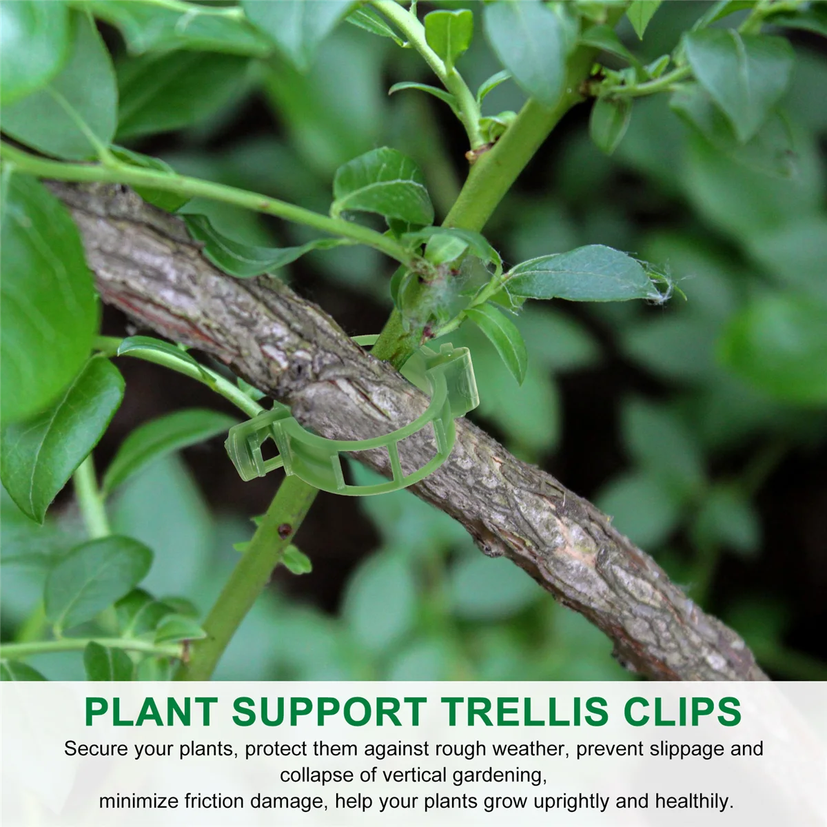 200 PCS Garden Plant Support Clips, Tomato Clips, Trellis Clips, for Cucumber Flower Squash Vine, 1 inch Inner Diameter