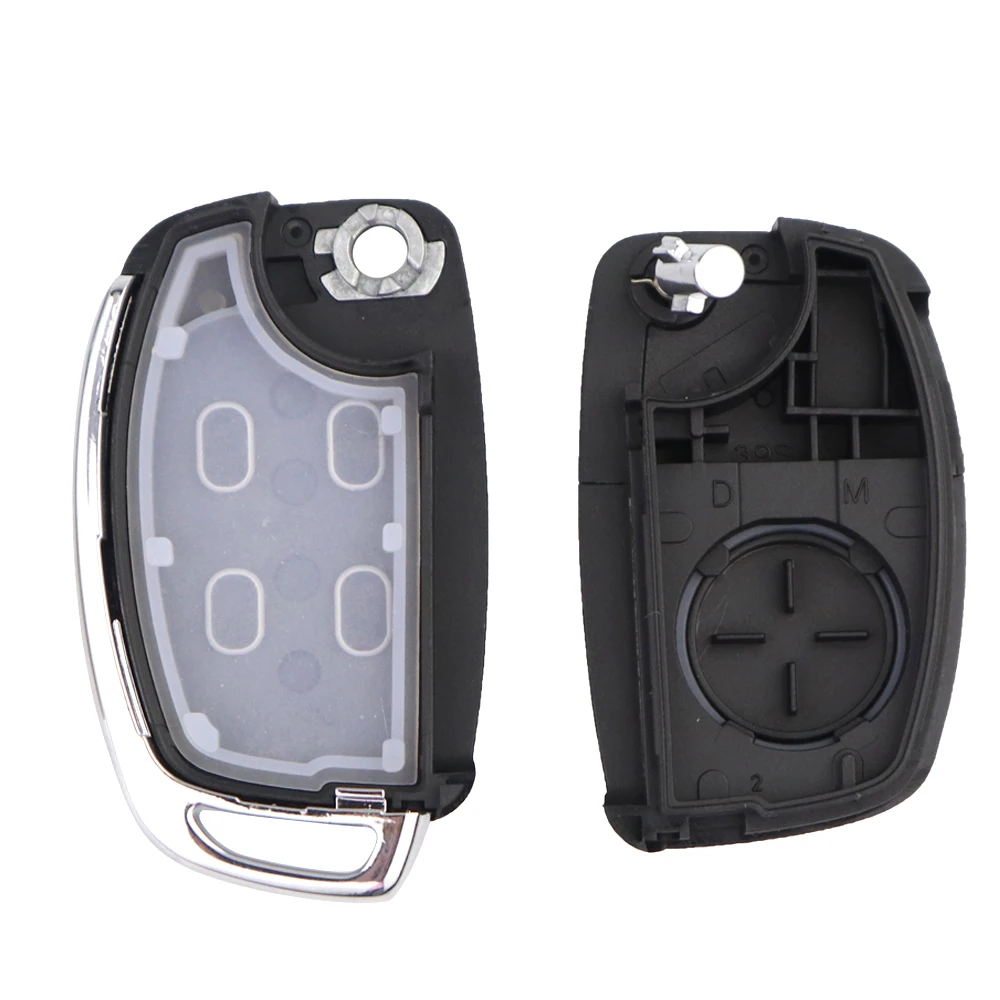 4 Buttons Flip Remote Car Key Shell Case For Hyundai Santa Fe Mistra Accent Santa Elantra Solaris Tucson I30 I40 I45 Fob Cover - view 6