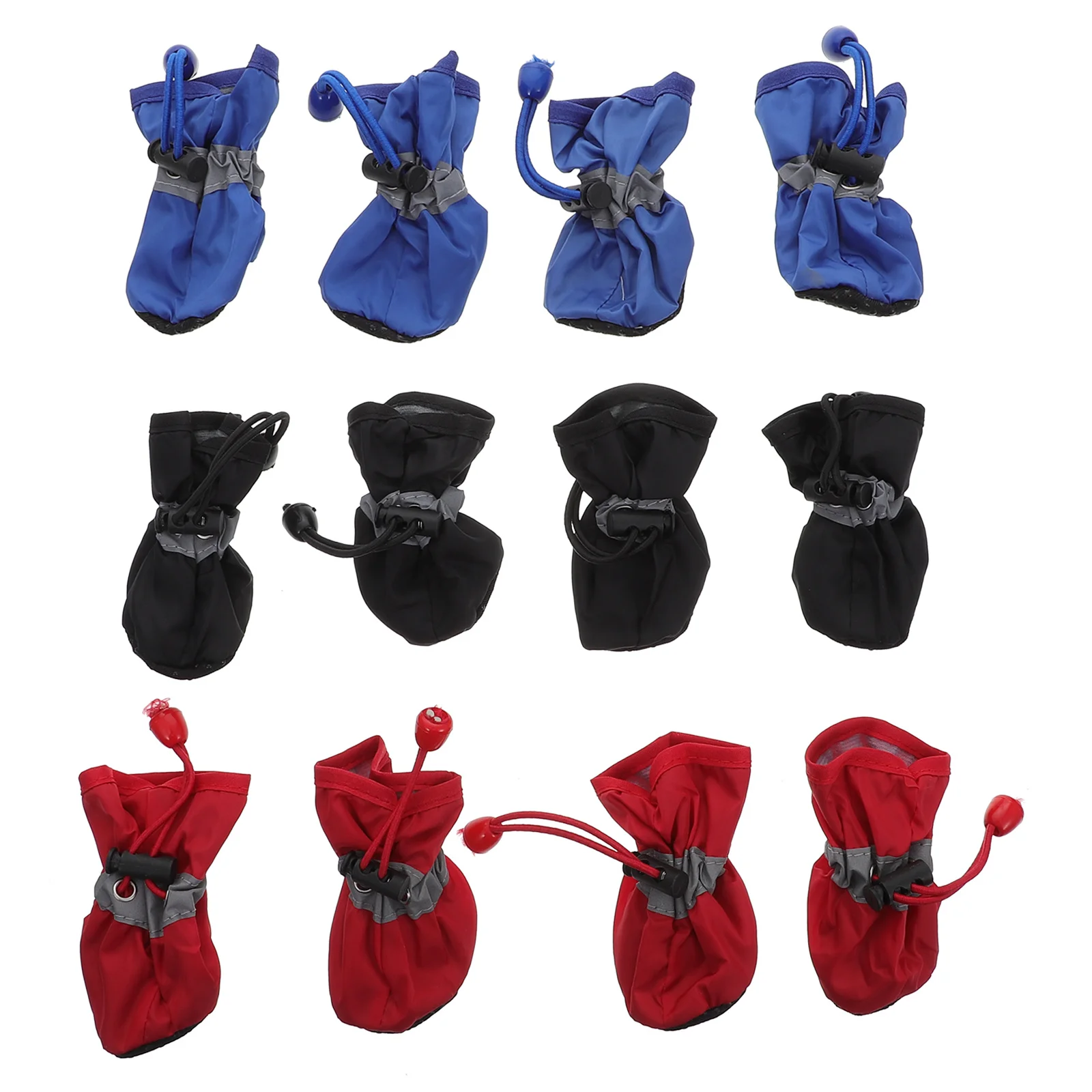 

3Sets Outdoor Pet Rain Boots Waterproof Anti-Slip Dog Footwear for Wet Ground Comfortable Fit Pet Rain Shoes Thickened Dog Shoes