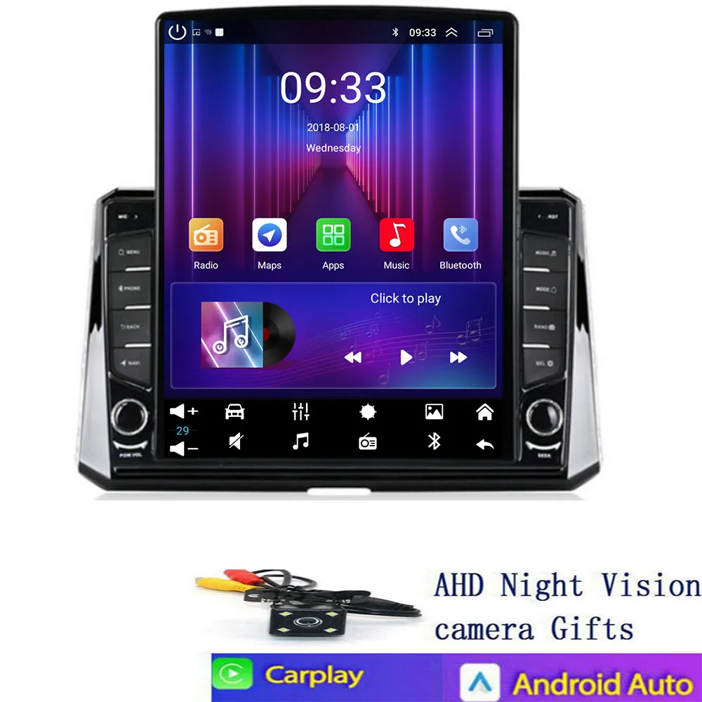 أندرويد 14 لتويوتا كورولا 2018 2019 2020 2021- 2030 راديو السيارة الوسائط المتعددة مشغل فيديو نافي نظام تحديد المواقع FM BT Carplay السيارات ستيريو DVD #1