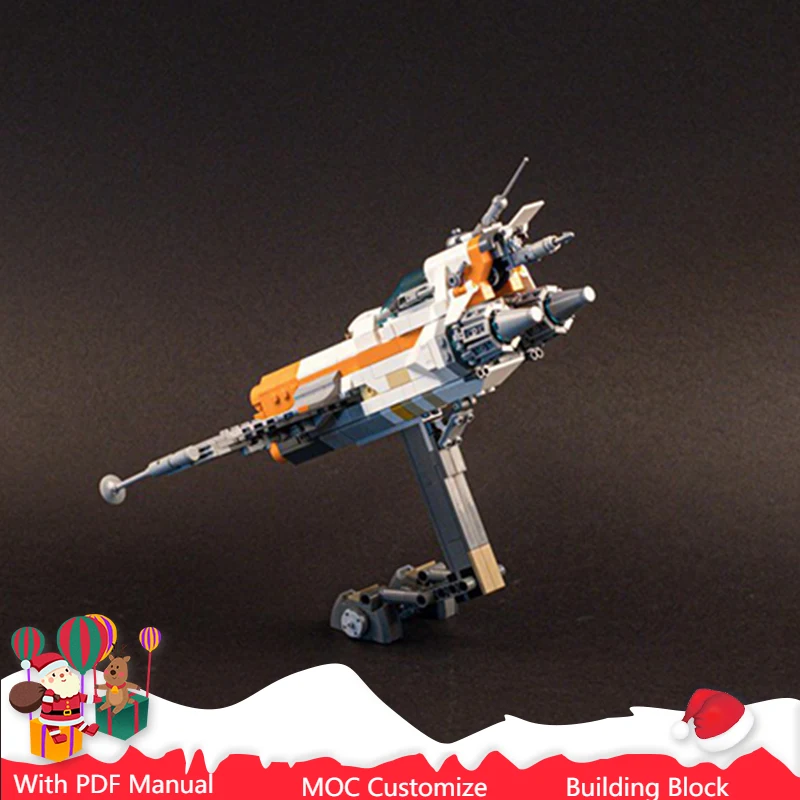 

679 шт. MOC Star Battle T Wing модель Starfighter, строительный блок, кирпич, креативная сборка, развивающие игрушки, подарок на день рождения, Рождество