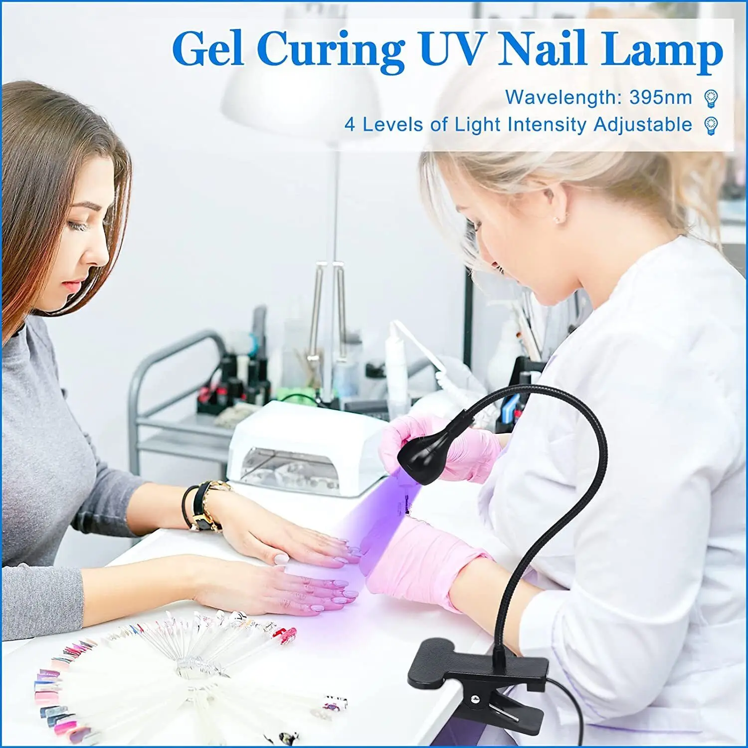 Lampu Ultraviolet Led Lampu UV Kuku 395nm Lampu Led UV Meja Lampu Hitam Manikur Pengering UV Curing Light untuk Resin Curing Nail Art