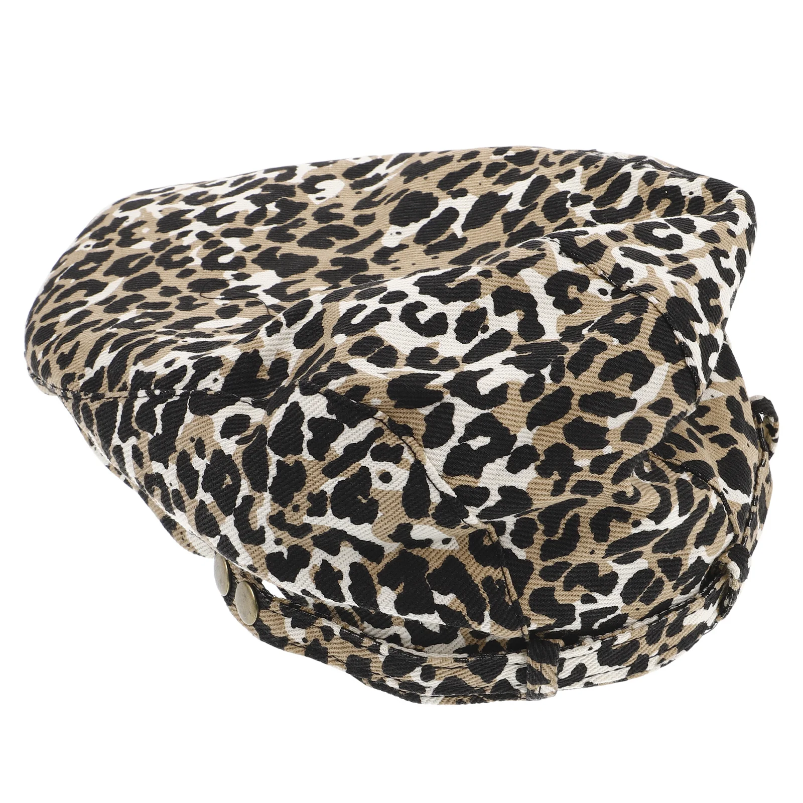 ليوبارد طباعة قبعة قبعة مسطحة قابل للتعديل للنساء الرجال الحيوان الفهد نمط النمط الفرنسي ملحقات الحفلات