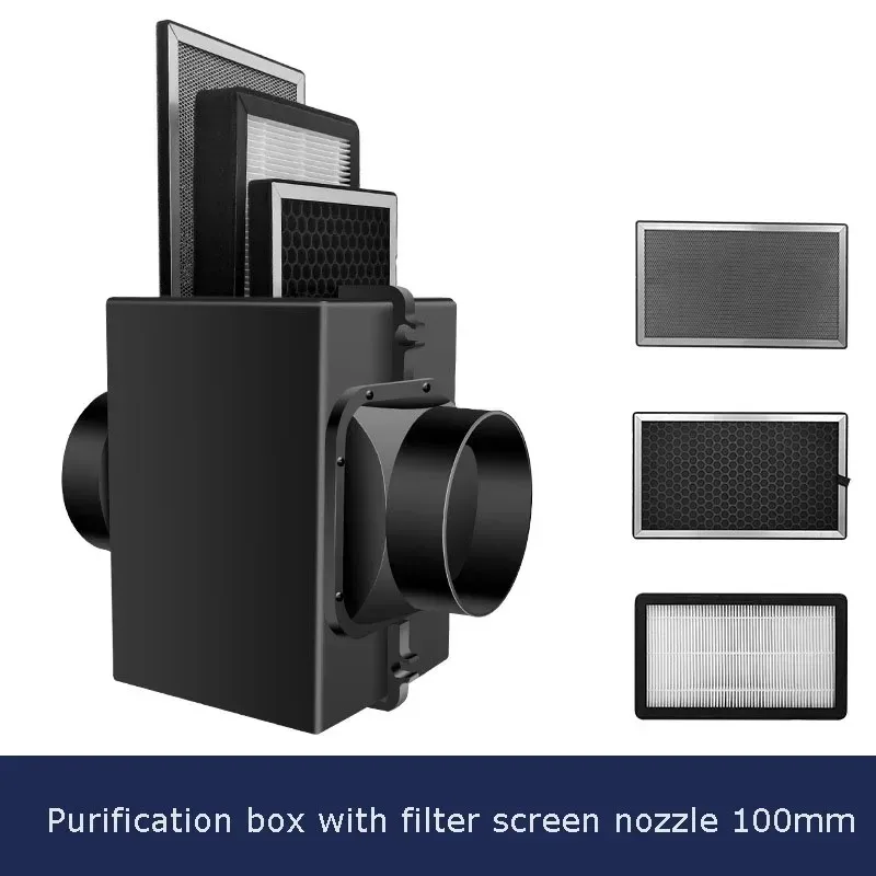 กล่องกรองอากาศ 3 ชั้น พร้อมแผ่นกรอง HEPA และคาร์บอน สำหรับระบบระบายอากาศ ระบบ HVAC ระบบทำความร้อนและความเย็น