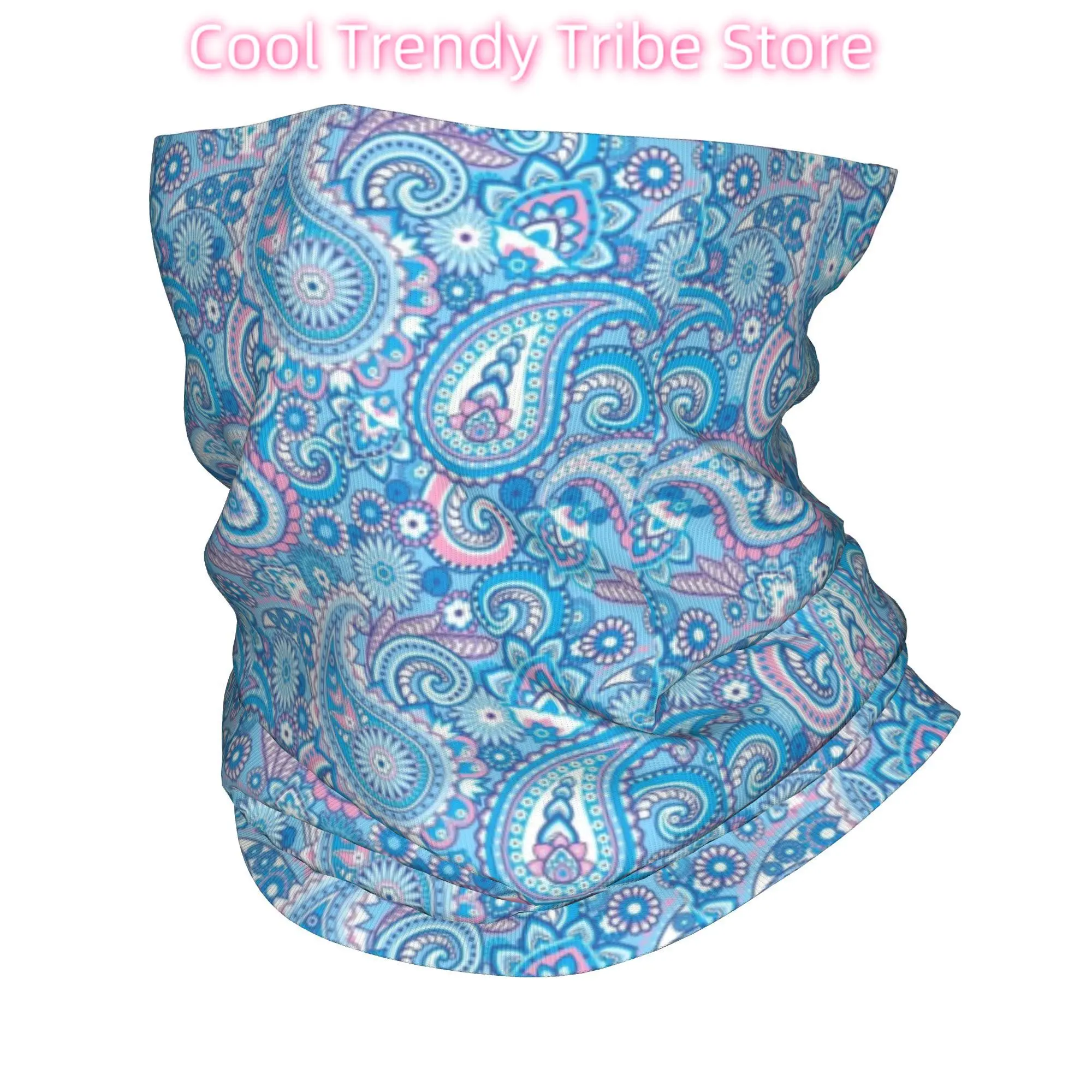 

Custom Paisley4 Neck Gaiter Men Women Windproof Winter Bandana Scarf for Ski