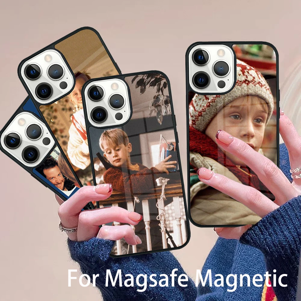 

HOME ALONE MOVIES Phone Case Magesafe Magnetic Wireless Charge Cover For IPhone 16 11 12 13 14 15 Pro Max Plus Mini