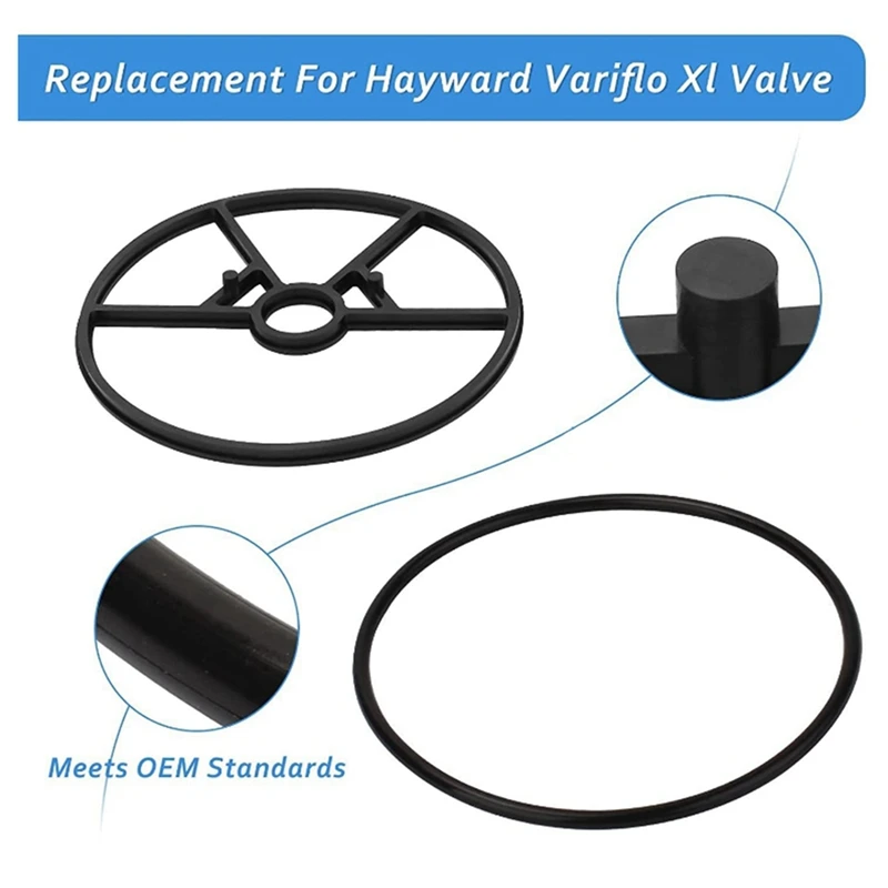 SP0714T Valve O-Ring Gasket Compatible For Hayward Variflo XL Valve Multiport Valve 1-1/2 Inch