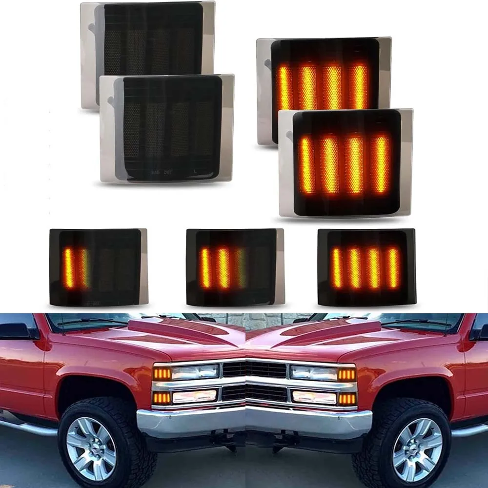 

Sequential LED Front Corner Side Marker Light Lamp For 1994-1998 Chevy C/K Series 1500 2500 3500/Tahoe/Suburban/Silverado/Pickup