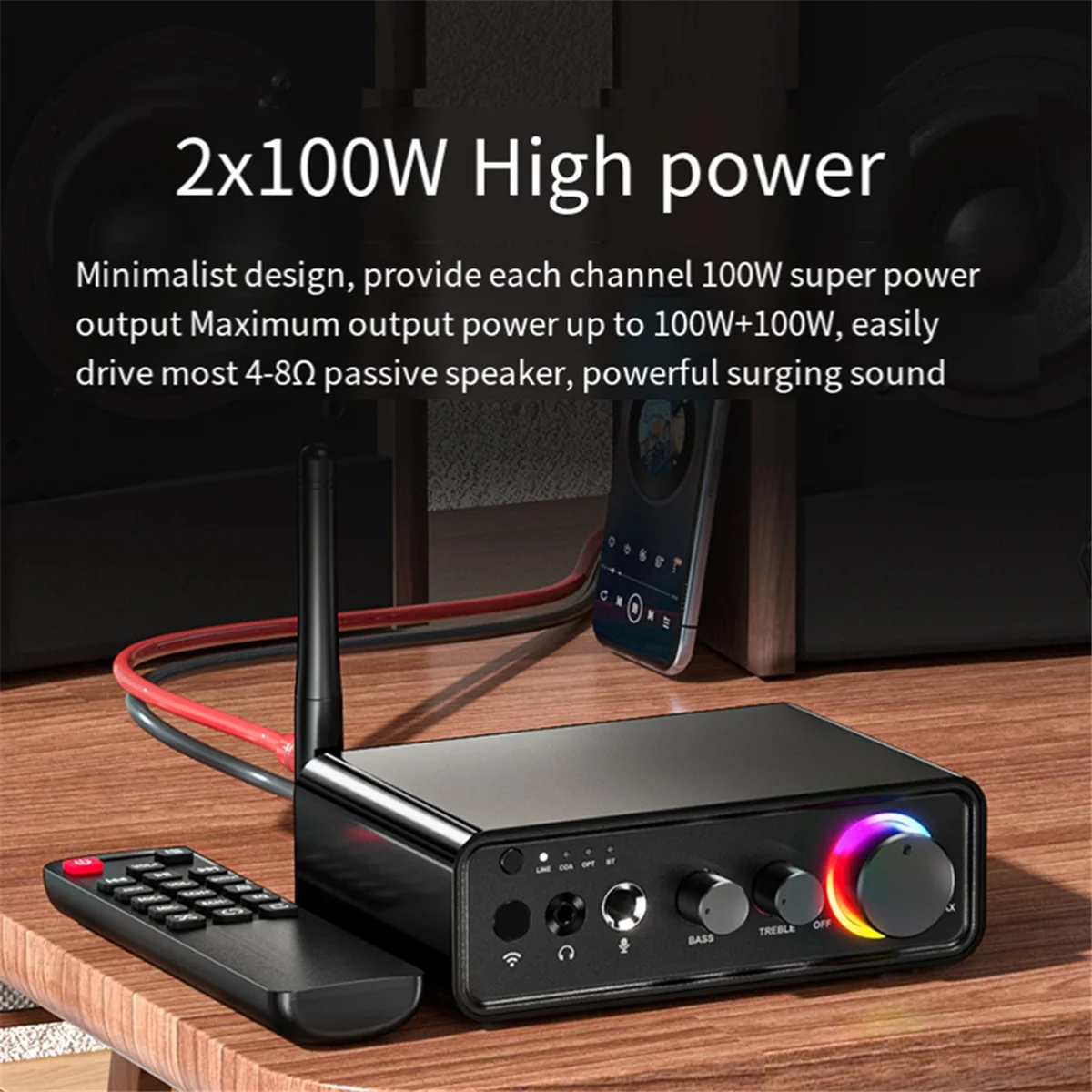 

Bluetooth 5.3 Audio Receiver Transmitter for Home Stereo TV, HiFi Wireless Bluetooth Low Latency Audio Adapter DY