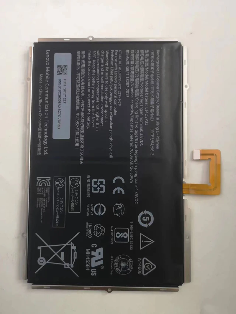 L14D2P31 Battery For Lenovo Tab TB-X103F TB-X103 TB X103F TB X103 Tablet PC 7000mAh Battery