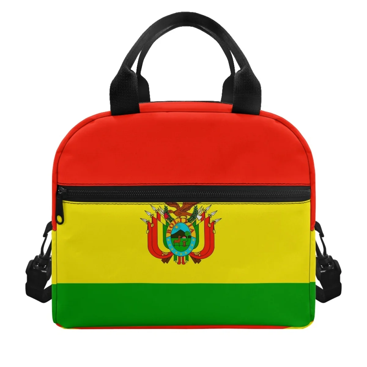 FORUDESIGNS Bolivia Flag Design Insulated Cooler Meal Practical Lightweight Women's Thermal Bag for Lunch Travel Picnic