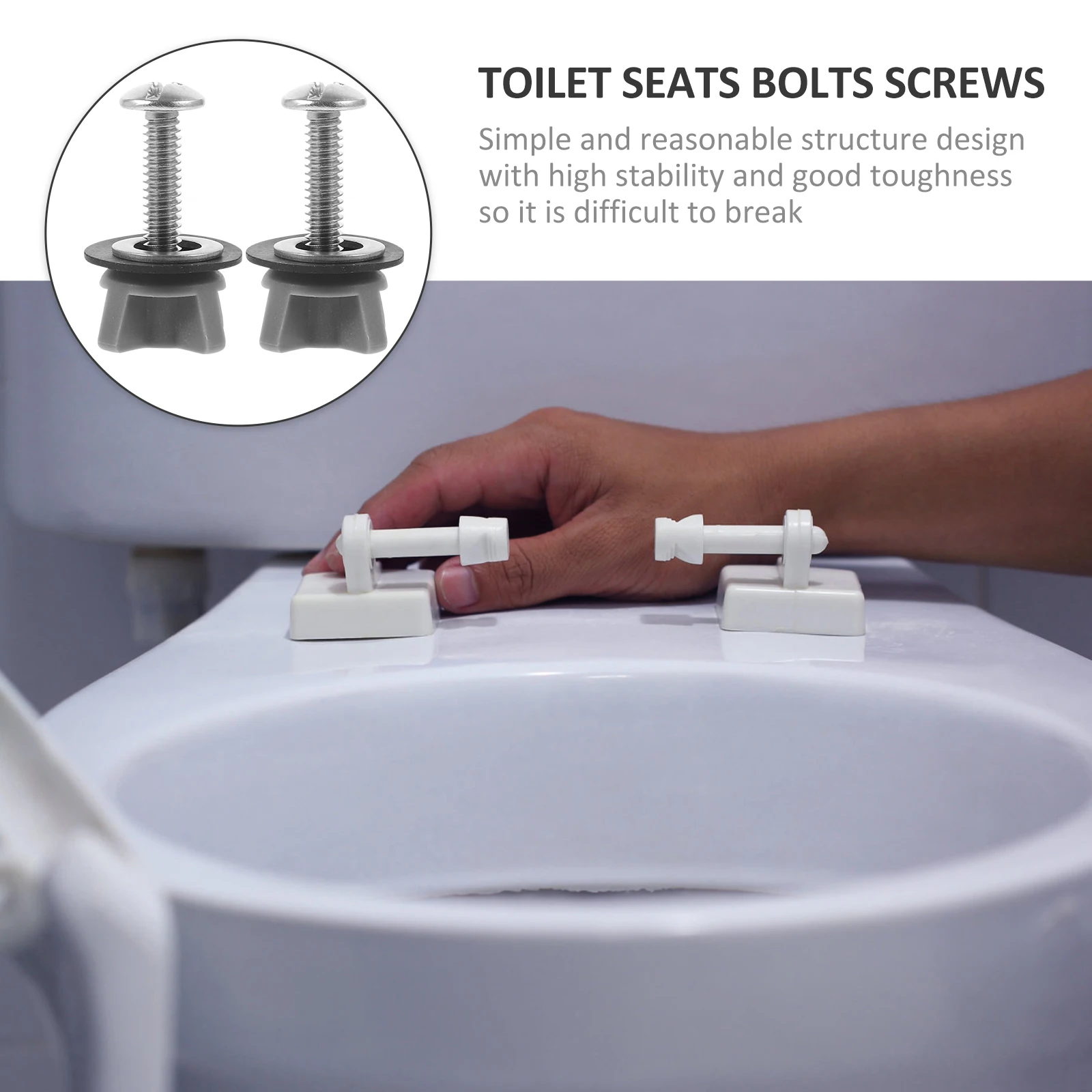 

2pcs Replacement Resistant Fixing For Seat Covers Stable Long Lasting Easy Installation Suitable For Most Bathrooms