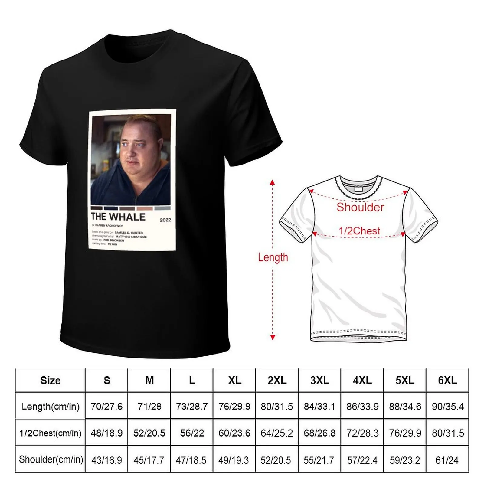 The Whale Movie Poster T-Shirt man t shirt cotton T-Shirt