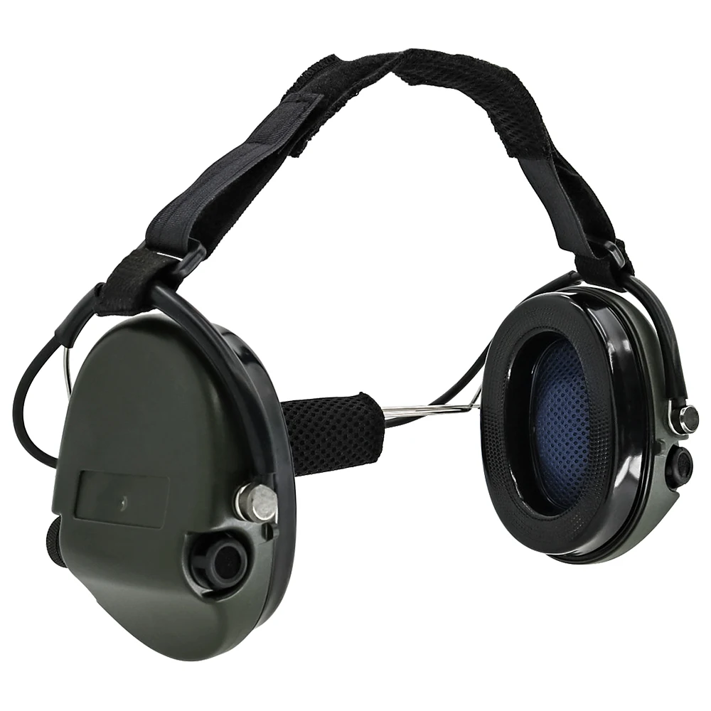 Auriculares Airsoft Tactical con cancelación de ruido, orejeras de esponja superior, edición sin micrófono