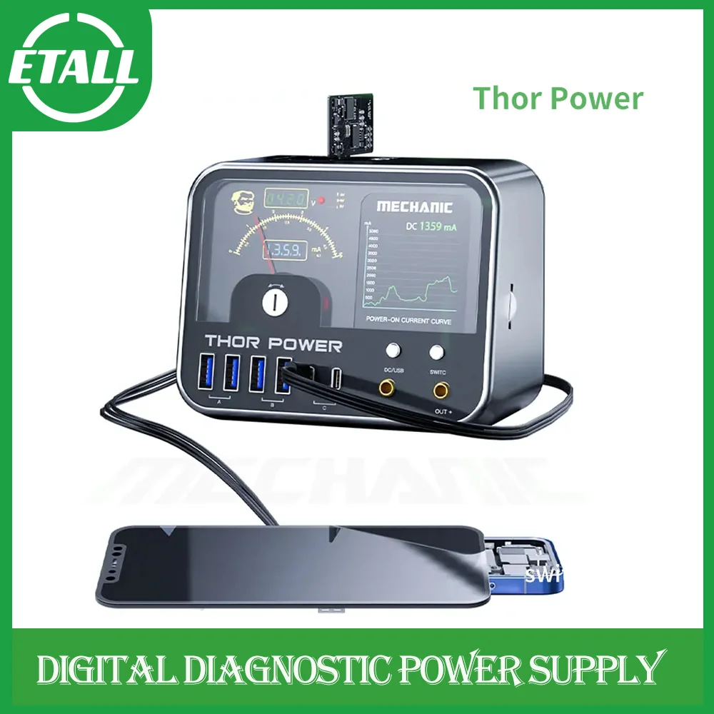 MECHANIC Thor Power Adjustable DC Regulated Power Supply Expansion Interface Intelligent IoT Digital Diagnostic Power Supply