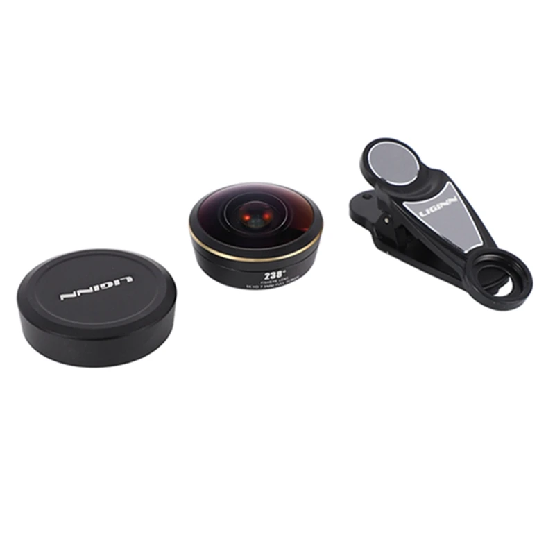 Super Fisheye 238 Degree 5K Hd Full Screen Phone Camera Lens Kit For Iphone Xs Xr 8 7 6 Millet Phone Huawei